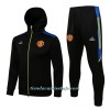 Chaqueta De Entrenamiento Con Capucha Manchester United Champions League 2022-23 Negra - Hombre